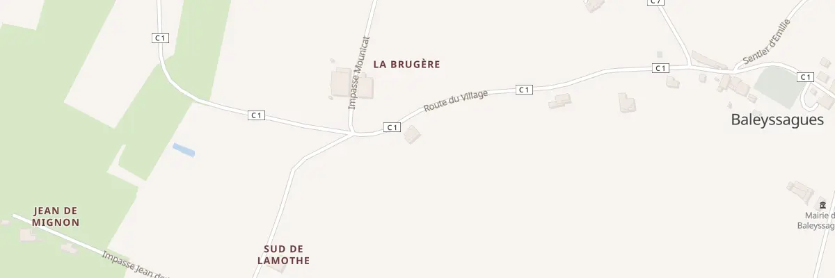 Plan du 335 Rte de Sainte Colombe à Baleyssagues