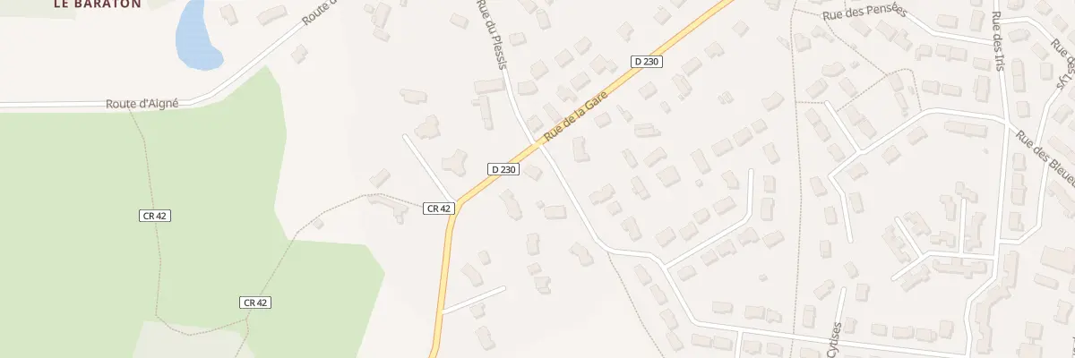 Plan du 33 Rue de la Gare à La Bazoge