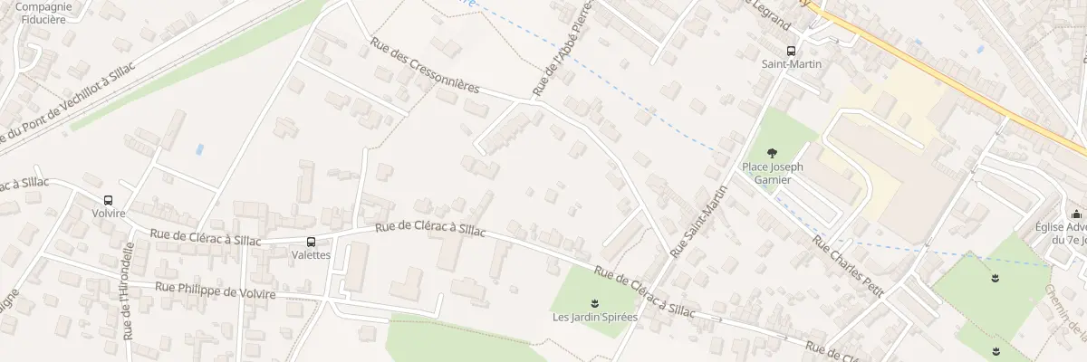 Plan du 222 Rue de Clérac à Sillac à Angoulême
