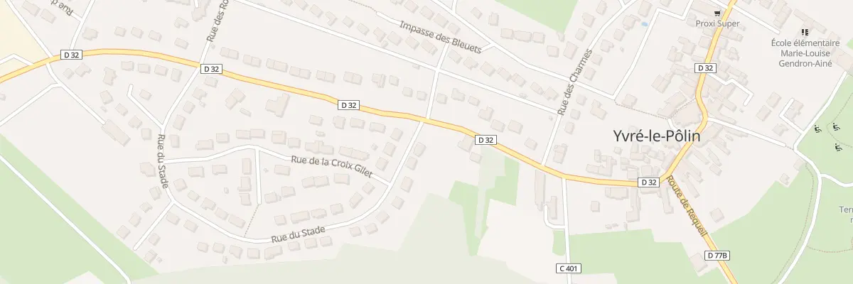 Plan du 1 Rue du Stade à Yvré-le-Pôlin