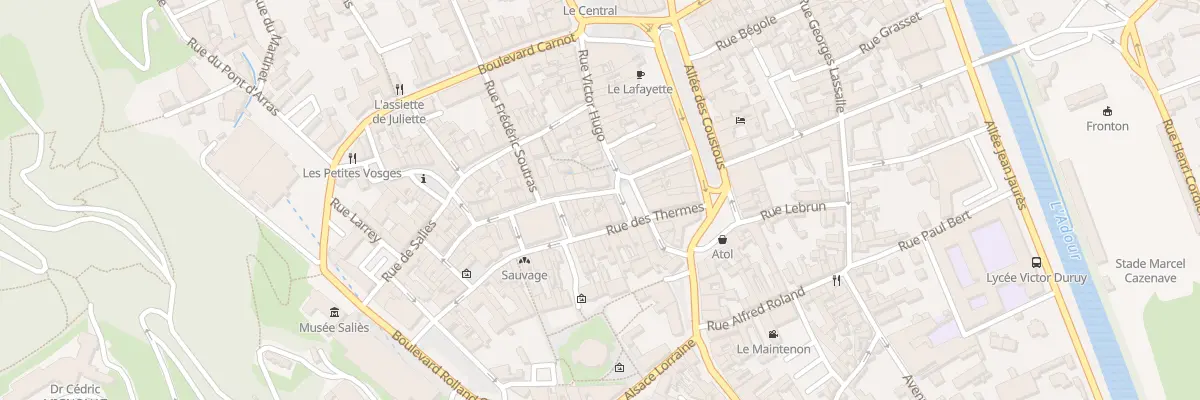 Plan du 1B Rue Justin Daléas à Bagnères-de-Bigorre
