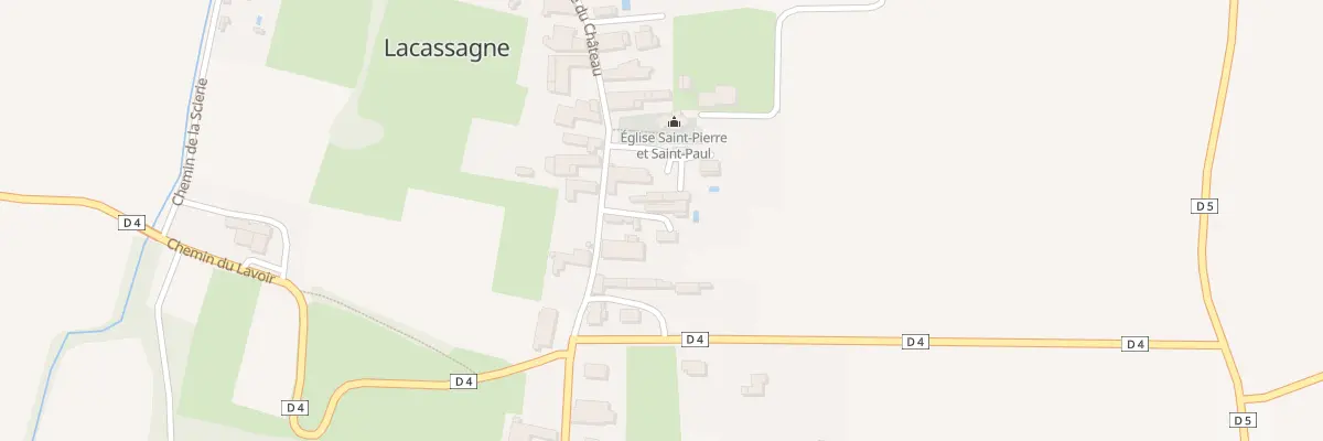 Plan du 75 Rue du Château à Lacassagne