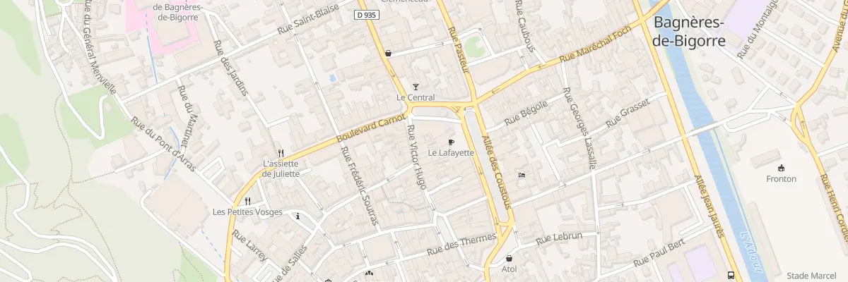 Plan du 20 Rue Victor Hugo à Bagnères-de-Bigorre