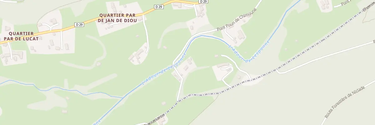 Plan du 19 Pont Poun de Chimoune à Beaudéan