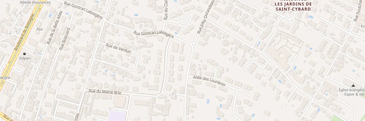 Plan du 80 Rue Jules Durandeau à Angoulême