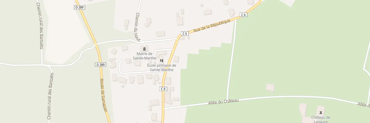 Plan du 9999 Rue de la République à Sainte-Marthe