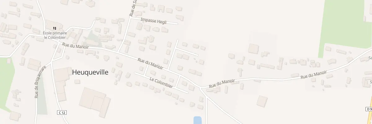 Plan du 9 Les Leveignes à Heuqueville