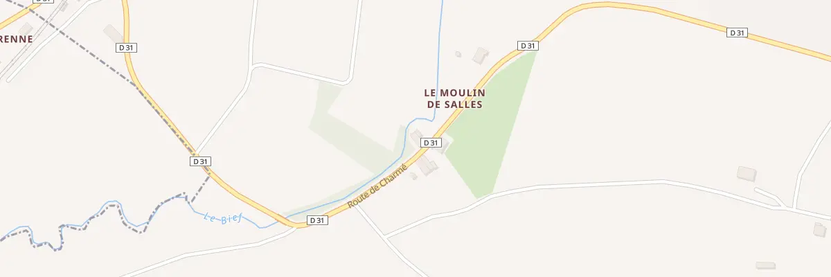 Plan du 4 Rte de Charmé à Salles-de-Villefagnan