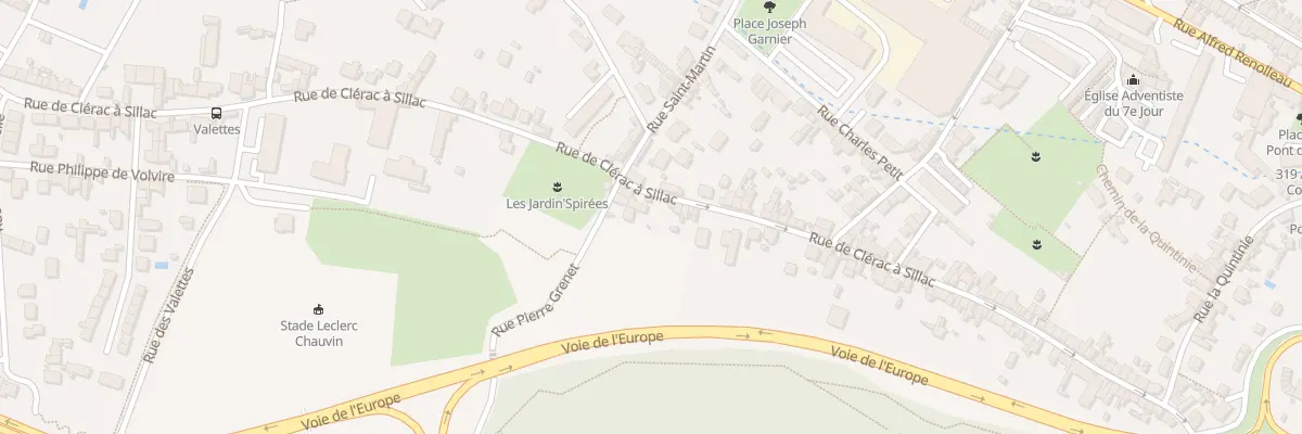 Plan du 207 Rue de Clérac à Sillac à Angoulême