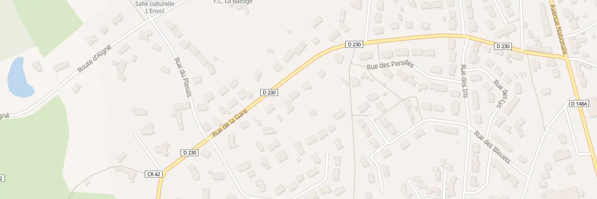 Plan du 23 Rue de la Gare à La Bazoge