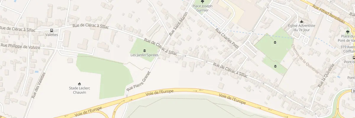 Plan du 199 Rue de Clérac à Sillac à Angoulême