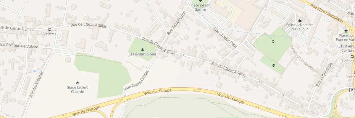 Plan du 197 Rue de Clérac à Sillac à Angoulême