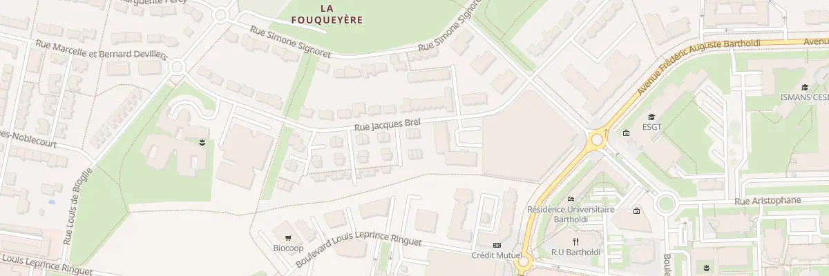 Plan du 20 Rue Jacques Brel au Mans