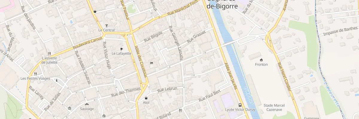 Plan du 45 Rue Georges Lassalle à Bagnères-de-Bigorre