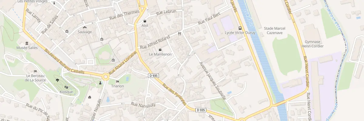 Plan du 9 Rue Virginie Laurière à Bagnères-de-Bigorre