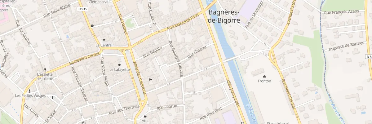 Plan du 9 Rue Grasset à Bagnères-de-Bigorre