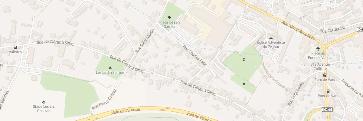 Plan du 13 Rue Charles Petit à Angoulême