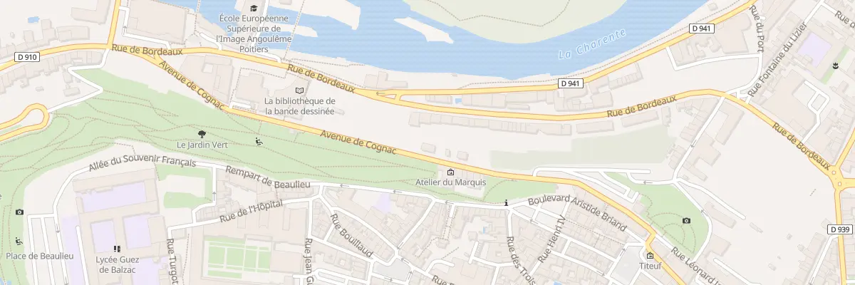 Plan du 38 Av de Cognac à Angoulême