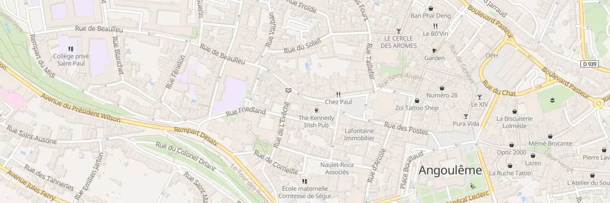 Plan du 13 Rue de Beaulieu à Angoulême
