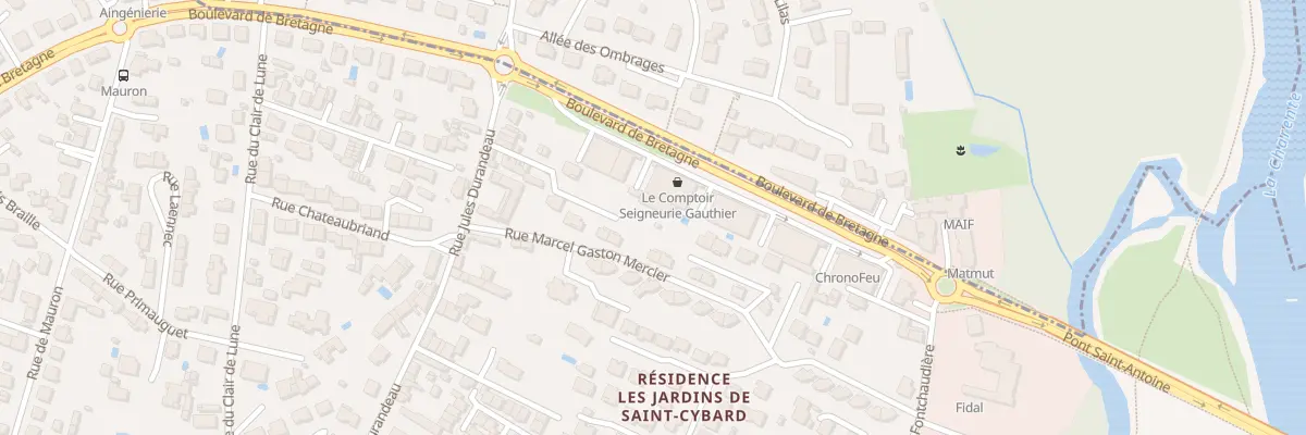 Plan du 151Q Rue Jules Durandeau à Angoulême
