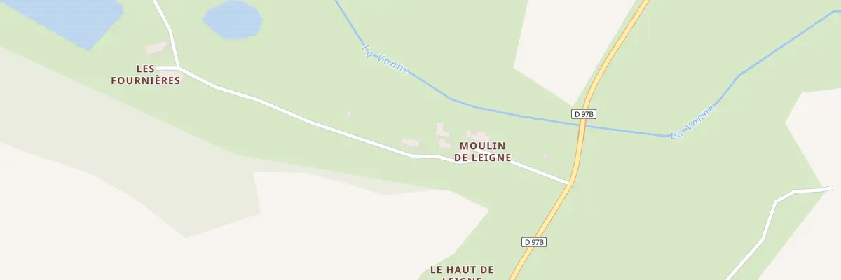 Plan de Moulin de Leigne à Cloué
