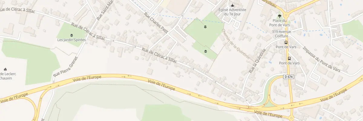 Plan du 126 Rue de Clérac à Sillac à Angoulême