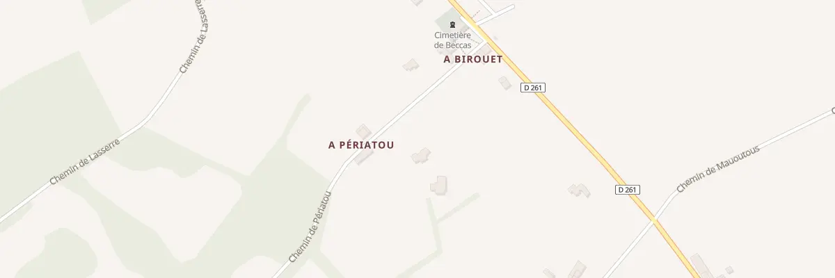 Plan du 6000 Crabadous à Beccas