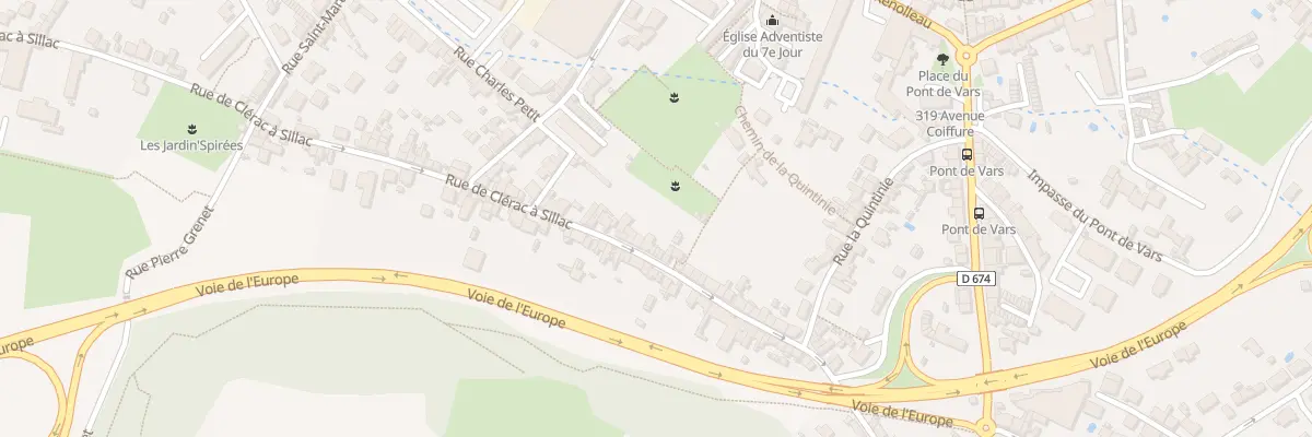 Plan du 112 Rue de Clérac à Sillac à Angoulême
