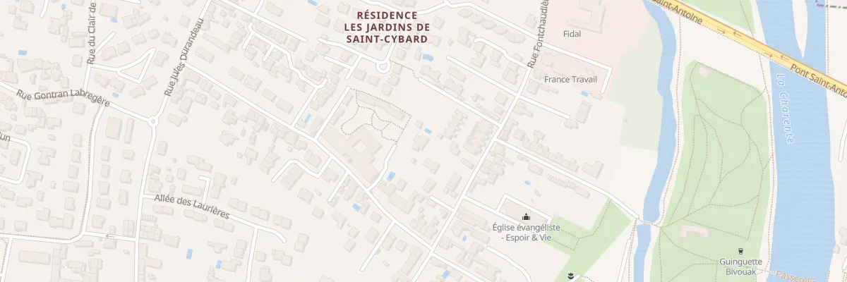 Plan du 207T Rue Fontchaudiere à Angoulême