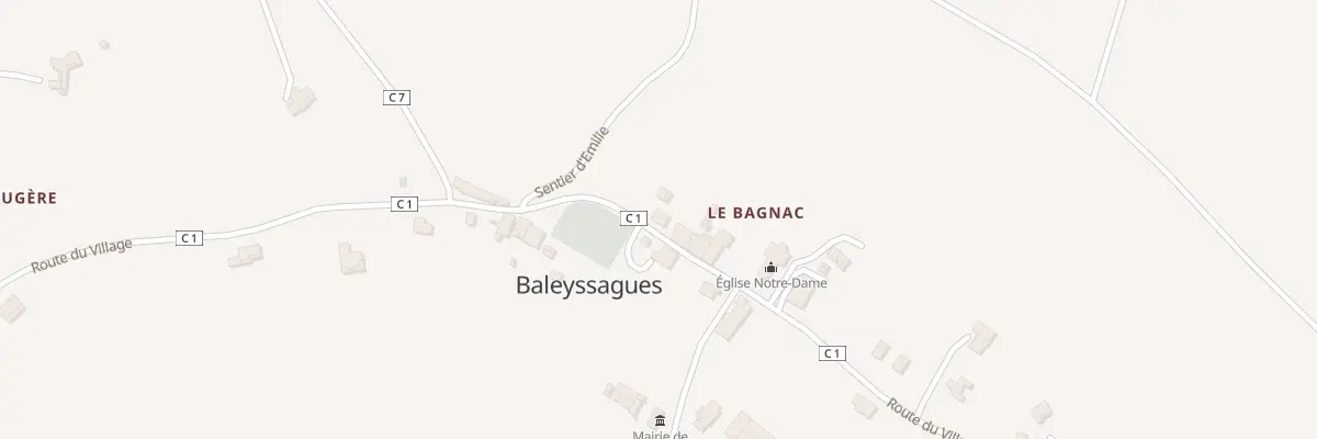 Plan du Bagnac à Baleyssagues
