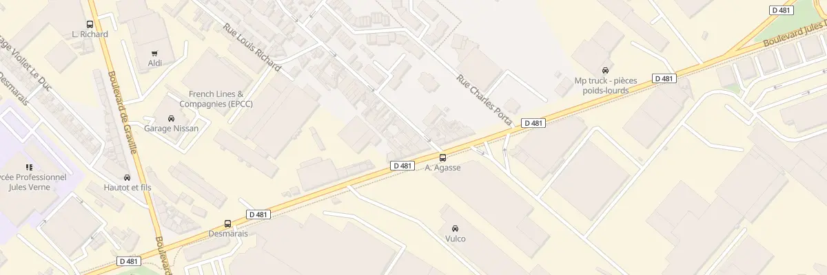 Plan du 5 Rue Amand Agasse au Havre