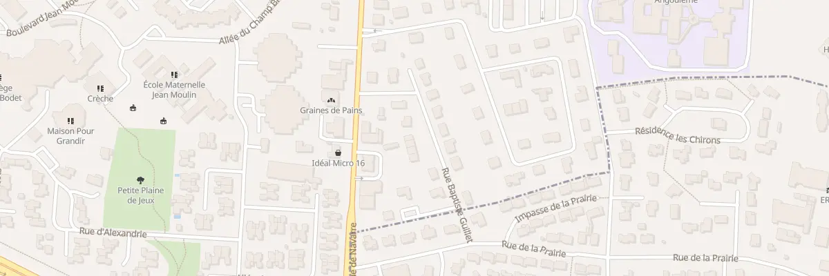 Plan du 16 Rue Baptiste Guillet à Angoulême