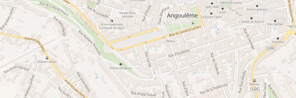 Plan du 2B Rue Carnot à Angoulême