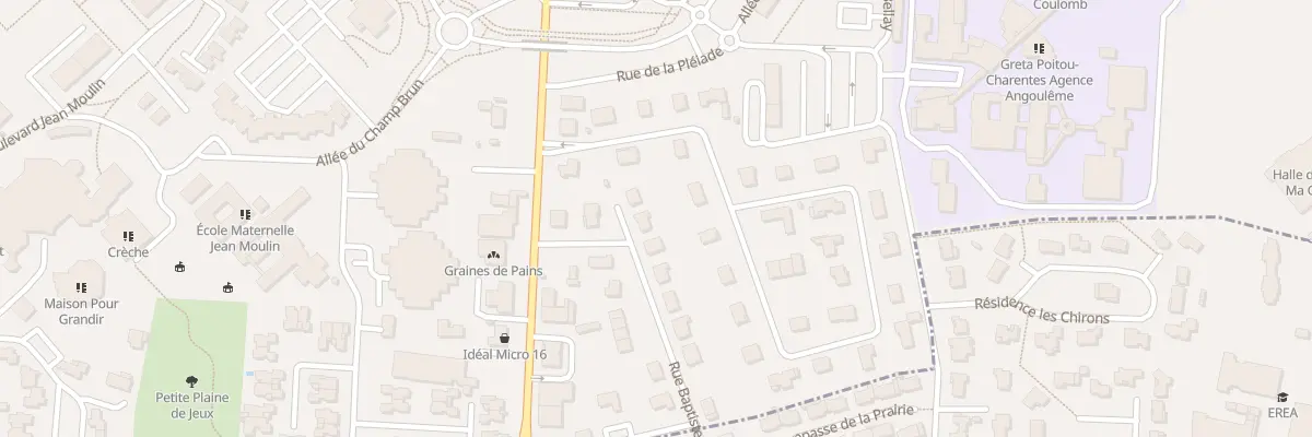 Plan du 2 Rue Baptiste Guillet à Angoulême