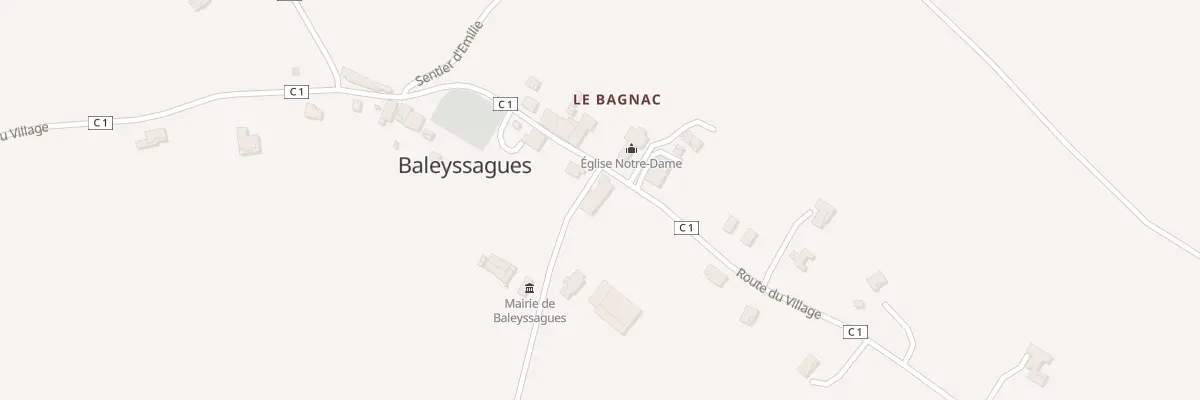 Plan du 15 Rte du Stade à Baleyssagues
