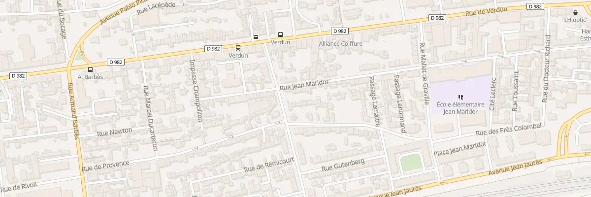 Plan du 6 Rue Jean Maridor au Havre