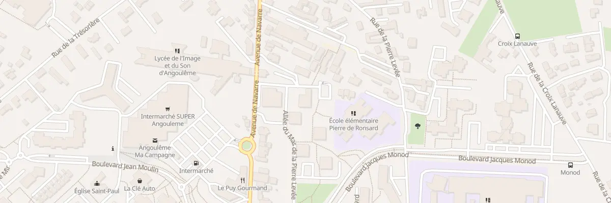 Plan du 2 All de l’Esterel à Angoulême