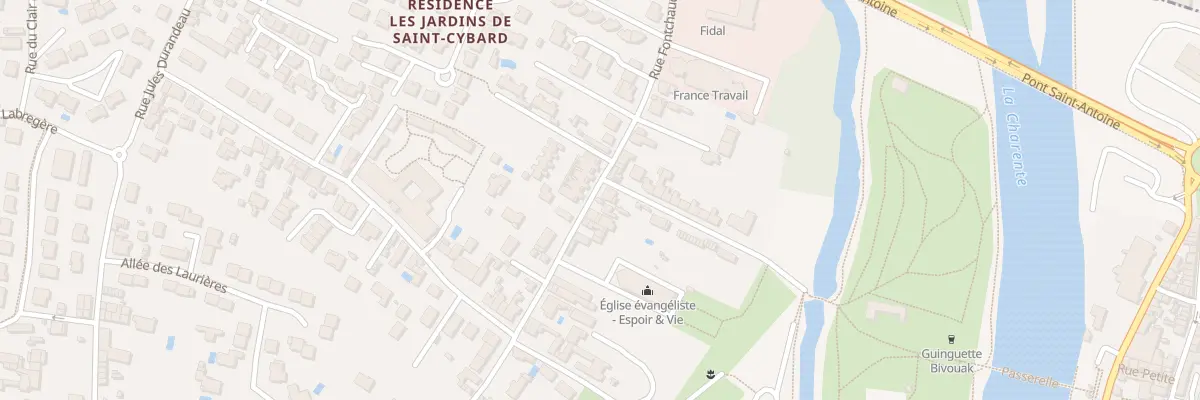 Plan du 190 Rue Fontchaudiere à Angoulême
