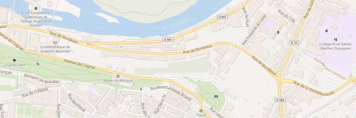 Plan du 75 Rue de Bordeaux à Angoulême