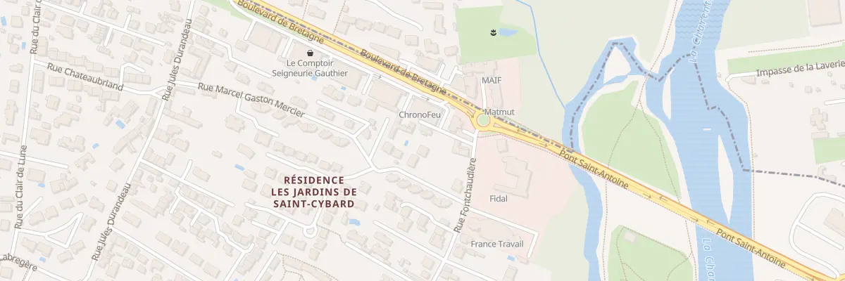 Plan du 289 Rue Fontchaudiere à Angoulême
