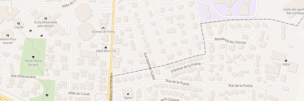 Plan du 7 Rue Baptiste Guillet à Angoulême