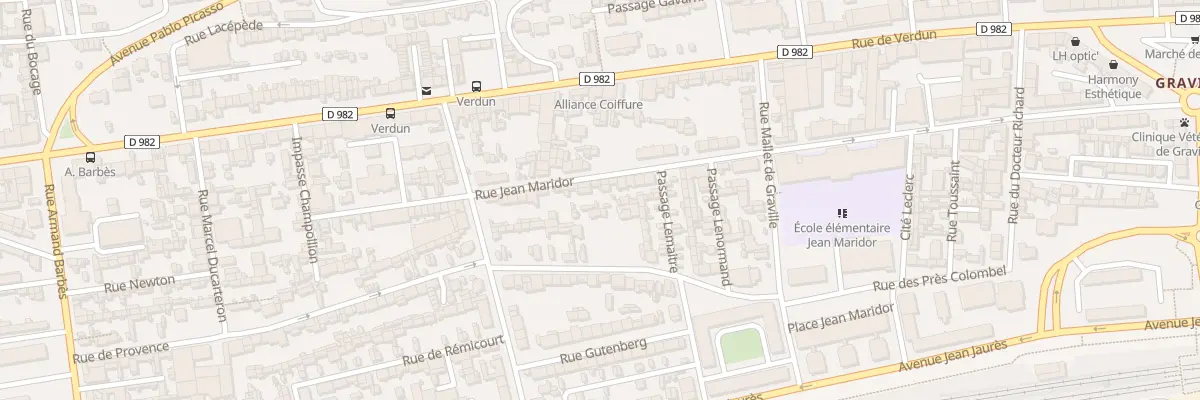 Plan du 22 Rue Jean Maridor au Havre
