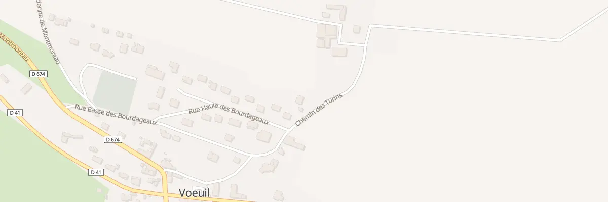 Plan du 18 Rue Haute des Bourdageaux à Vœuil-et-Giget