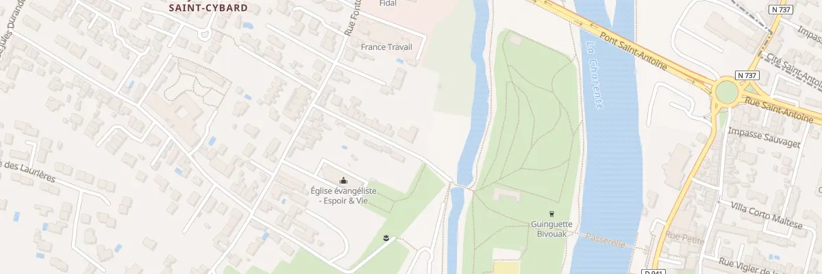 Plan du 22 Rue de Bourgine à Angoulême