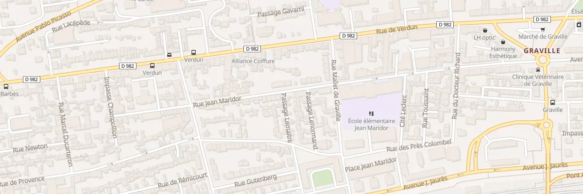Plan du 36 Rue Jean Maridor au Havre