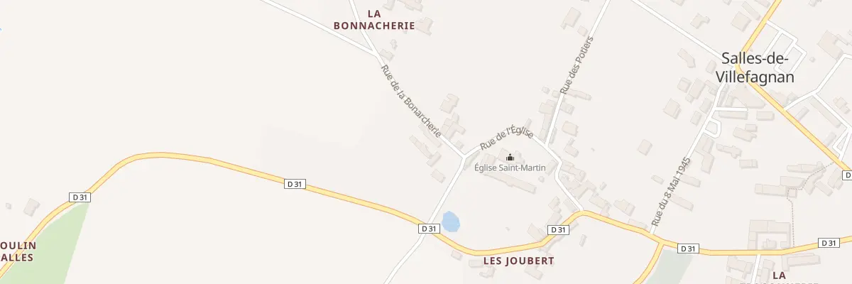 Plan du 1 Rue de la Bonarcherie à Salles-de-Villefagnan