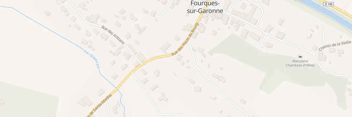 Plan du 165 Rue des Hauts du Bourg à Fourques-sur-Garonne