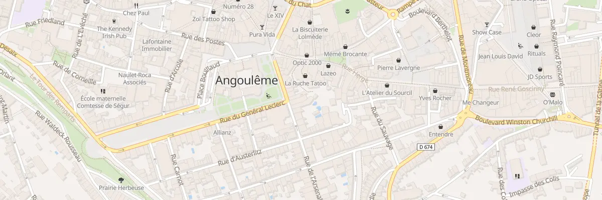 Plan du 22 Rue de l’Arsenal à Angoulême