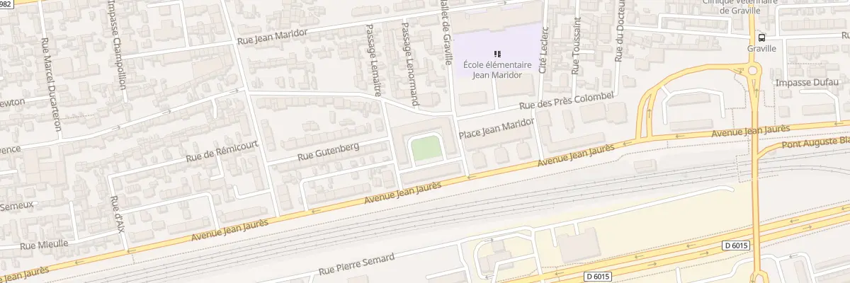 Plan du 5 Rue Mallet de Graville au Havre