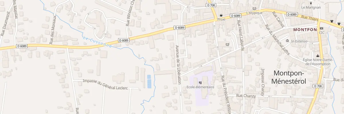 Plan du 7 Av de la Libération à Montpon-Ménestérol